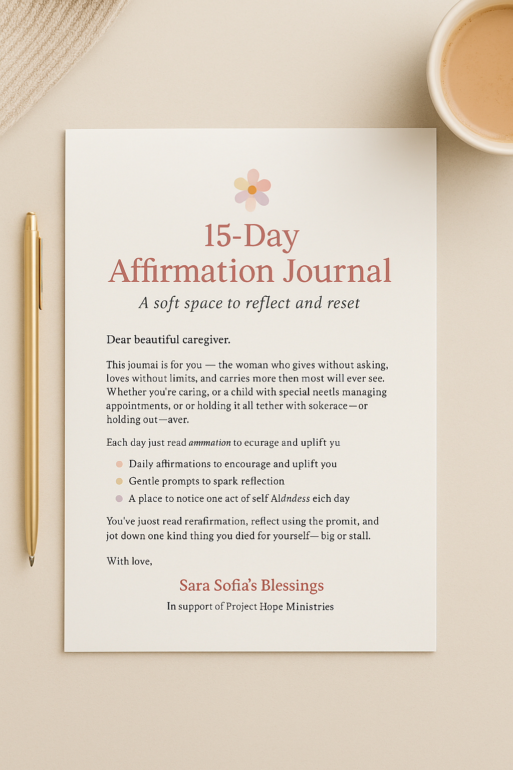 🌸 15 Days of Affirmations for Caregivers