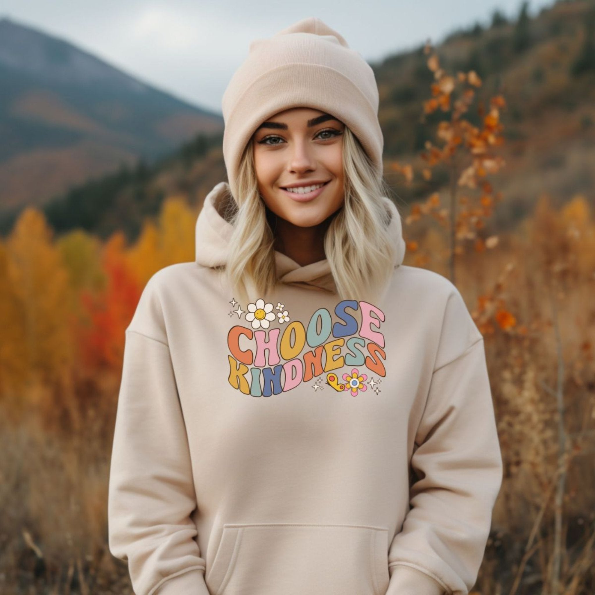 Women's Hoodie Graphic Design Sweatshirt Choose Kindness