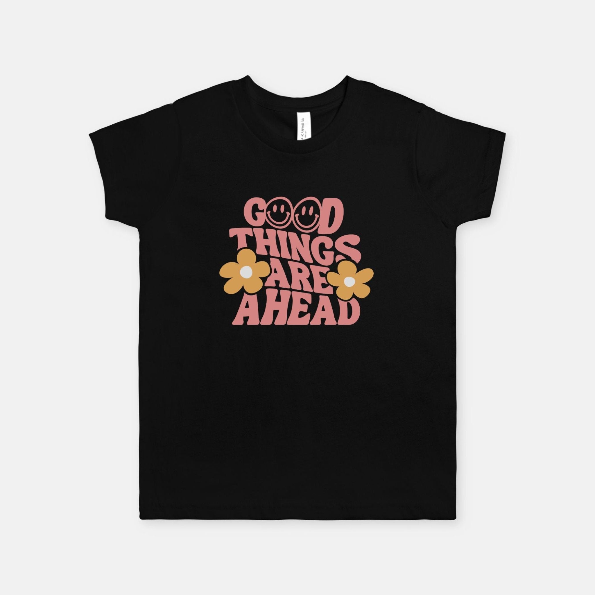 Youth black t-shirt Good Things Are Ahead