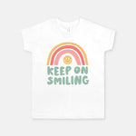 Rainbow image with smile face Keep On Smiling Youth Graphic Design T-shirt